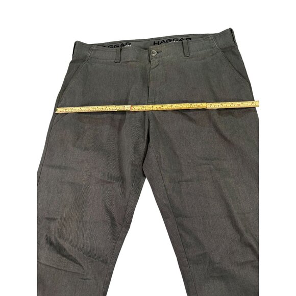 Haggar In Motion Mens Black Straight-Leg Pants 38X32 - Picture 9 of 10